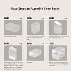 SEE SPRING 12 Pack Shoe Storage Box, Space Saving Foldable Shoe Rack Sneaker - Image 8