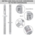 2 Pieces 6 Inch 15 cm Pocket Ruler Flexible Precision Stainless Steel Ruler - Image 2