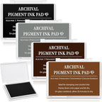 MotiMind 4 Pcs 4 Colors Archival Pigment Waterproof Ink Pad by MotiMind