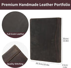 Geslun Personalized Genuine Leather 3 Ring Binder, Custom Engraved 8.5 x 11 - Image 5