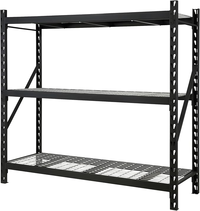 Ironton Industrial Shelving Rack, 3 Storage Shelves Steel Construction 3-Tier by Ironton