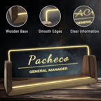 Personalized Light Up Acrylic Desk Name Plate Custom LED Name Plate - Image 4
