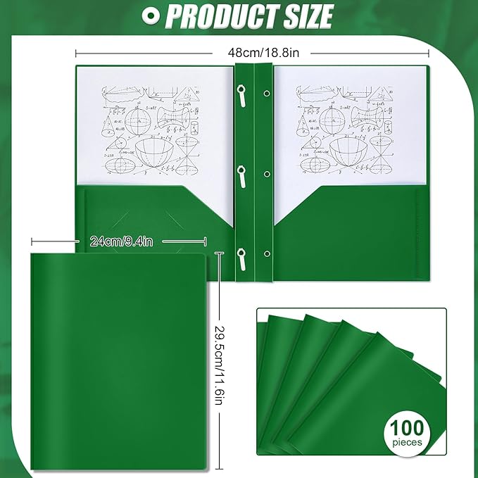 Lincia 100 Pcs Plastic Folders - Image 2