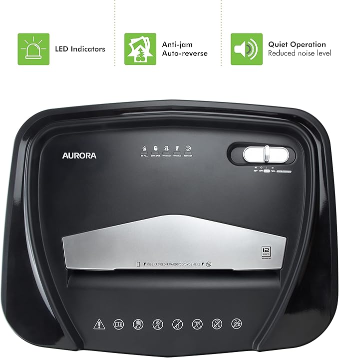 Aurora Professional Grade High Security 12-Sheet Micro-Cut Paper/CD and Credit - Image 5