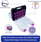 Tools Organizer Box Small Parts Storage Box 50-Compartment Double Side Hardware - Image 2