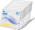 DESONAUT 8 Pack Slanted Back Acrylic Sign Holder 5x7 inches, Acrylic Picture by DESONAUT
