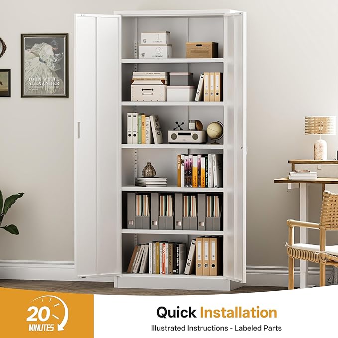 TaskStorz Steel SnapIt Cabinet, 71 Inch Metal Storage Cabinet - Image 8