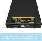 Lineco Archival Folio Storage Box. Metal Edge Archival Boxboard, Clamshell Lid. - Image 2