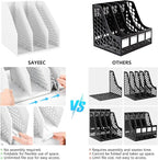 SAYEEC 2Pcs Collapsible Plastic Magazine File Holder Vertical Binder Storage - Image 6