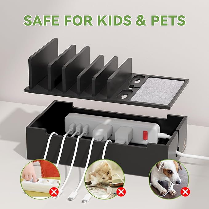 Pezin & Hulin Multi Charger Station Organizer, 5-Port USB Charger Dock - Image 6