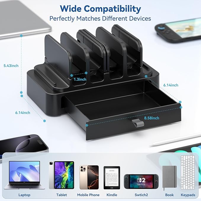 KDD Vertical Laptop Stand with Drawer - Image 5
