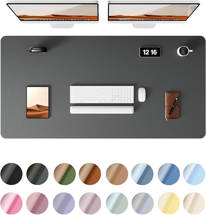 YSAGi Leather Desk Protector, Office Mat, Large Mouse Mat, Non-Slip PU Leather by YSAGi