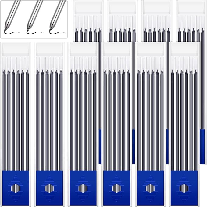 Spakon 60 Pcs 2.8mm Lead Refill Carpenter Construction Pencils Marker Lead by Aranorun
