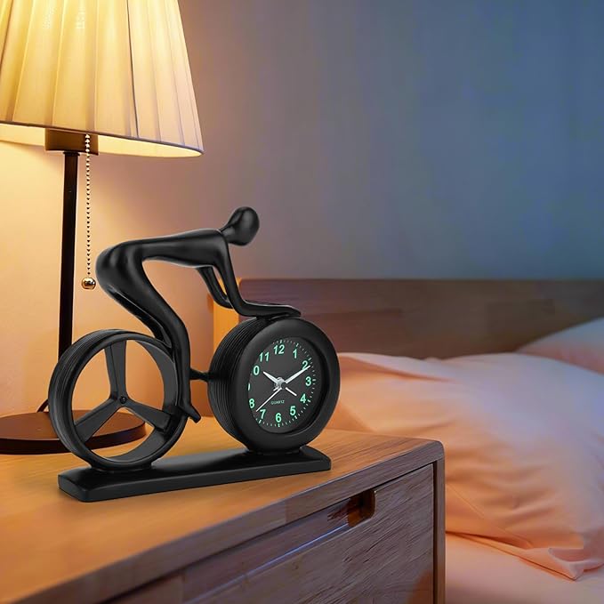 CIGERA Racing Bicycle Desk Alarm Clock Battery Operated, Glow-in-The-Dark Dial - Image 7