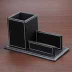 KINGFOM PU Leather Desk Organizer and Accessories, Pencil Holder - Image 4