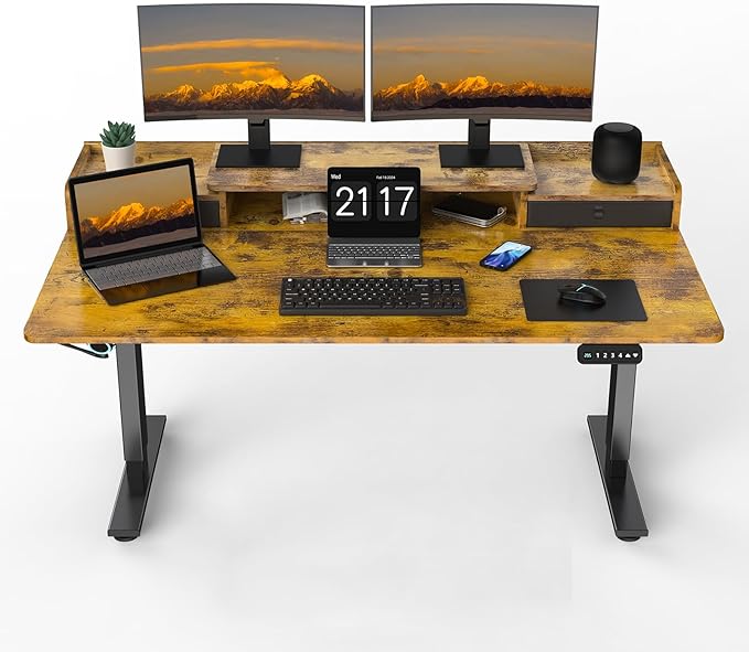 ExaDesk 63 x 30 Inch Electric Standing Desk by ExaDesk