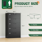 Letaya 5 Drawer File Cabinet - Image 3