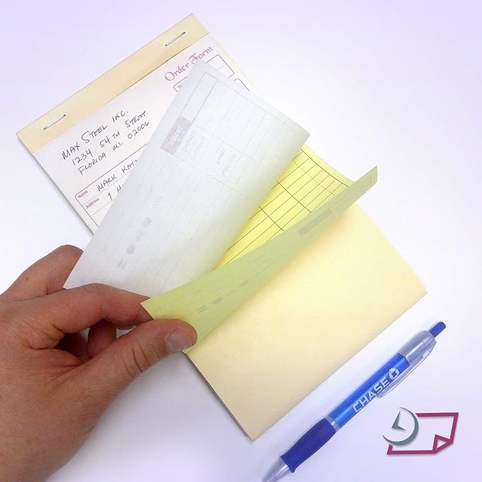 NextDayLabels - NCR Carbonless Order Forms, Bound Wraparound Cover, 50 Sets per - Image 4