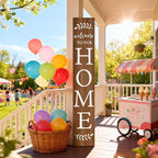 Welcome Sign for Front Porch, Farmhouse Vertical Outdoor Porch Decorations for - Image 4
