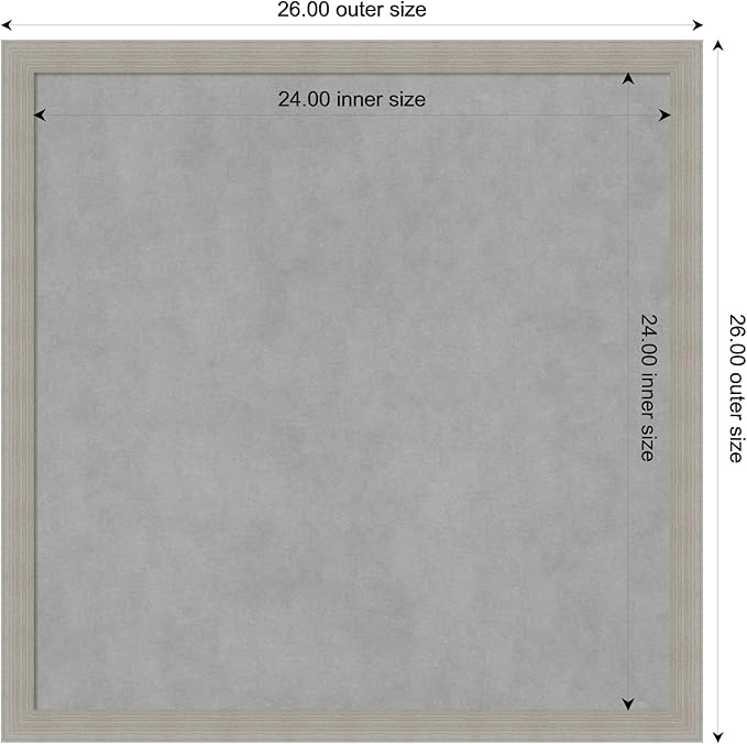 Amanti Art Grey Framed Magnetic Board 26x26 Medium Vision Board - Image 3
