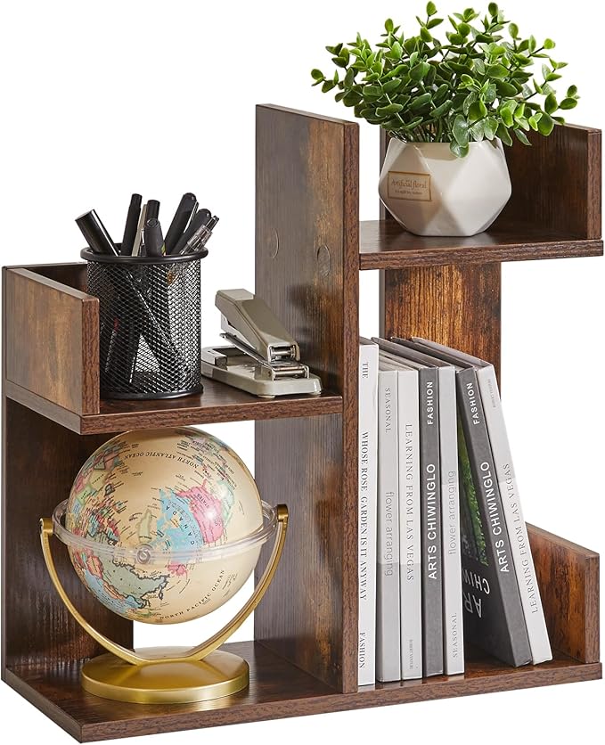 Aibiju Book Display Shelf Small Desk Organizer, Desk Top Storage Organizer by Aibijusolidwoodfurniture