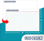 Chell Extra Heavyweight Ruled Index Cards 4x6 Inch, No Bleed-Through, Ruled - Image 3
