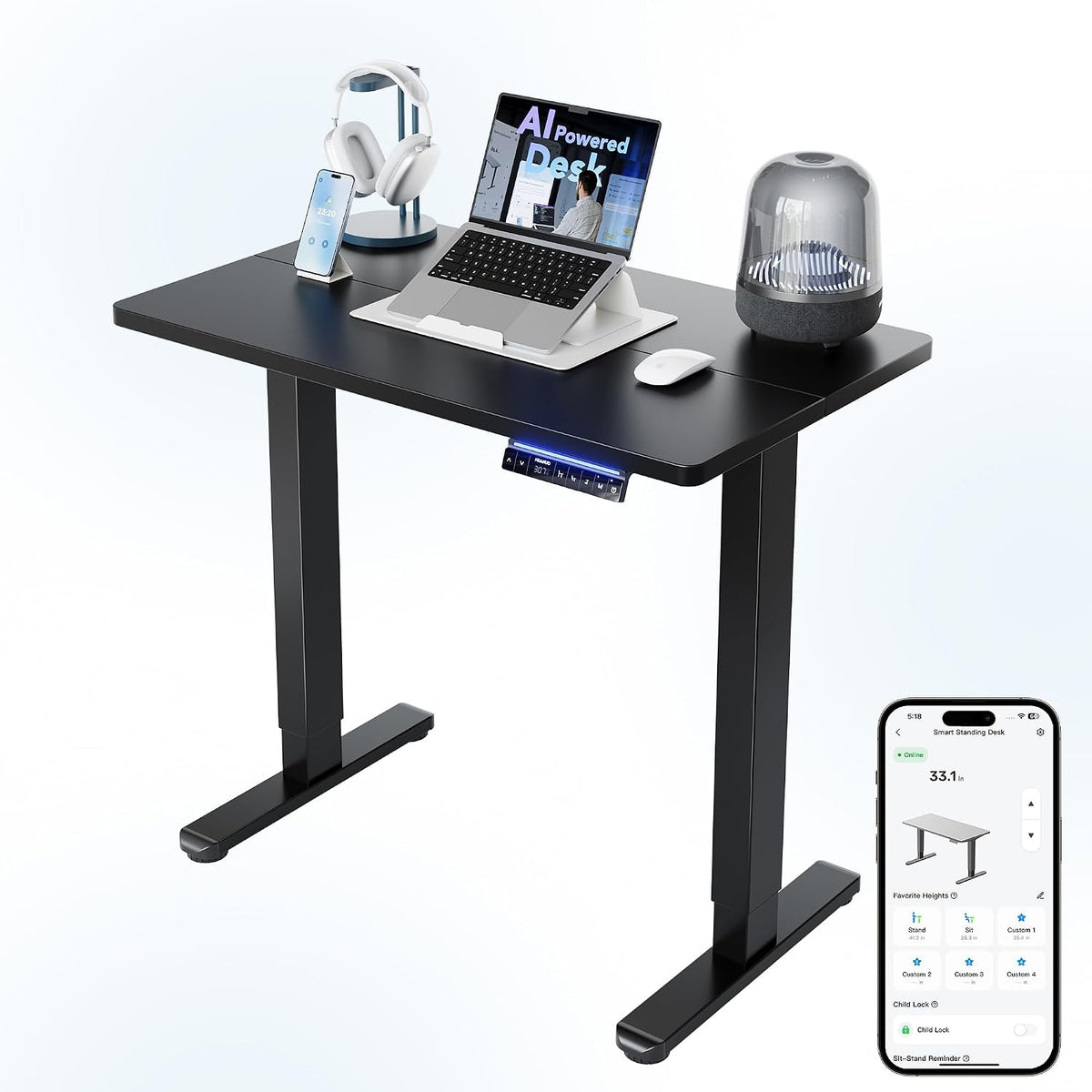 HUANUO AI-Powered Electric Standing Desk