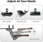 EUREKA ERGONOMIC Keyboard Tray Height Adjustable, Swivel Tilt Computer Keyboard - Image 4