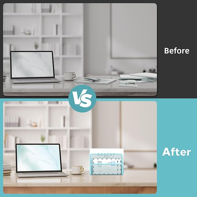 SUPEASY Mail Organizer for Desk, Mesh Metal Mail Holder Countertop - Image 7