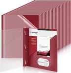 Teling 48 Pcs Clear Front Report Covers by Teling