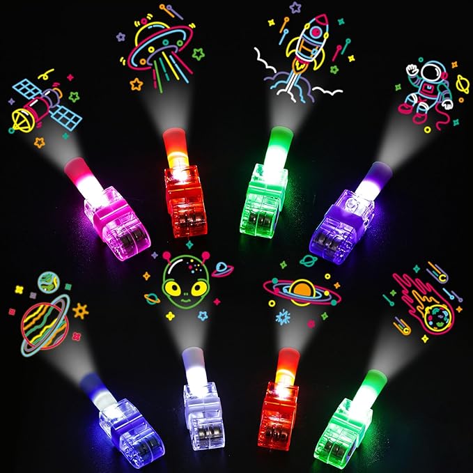 LovesTown 24PCS Space Themed Party Favors, LED Finger Lights by Lovestown