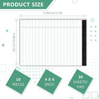10 Pads Legal Pads 4x6 Inch Lined Ruled Perforated Writing Pad Small Notepads - Image 2