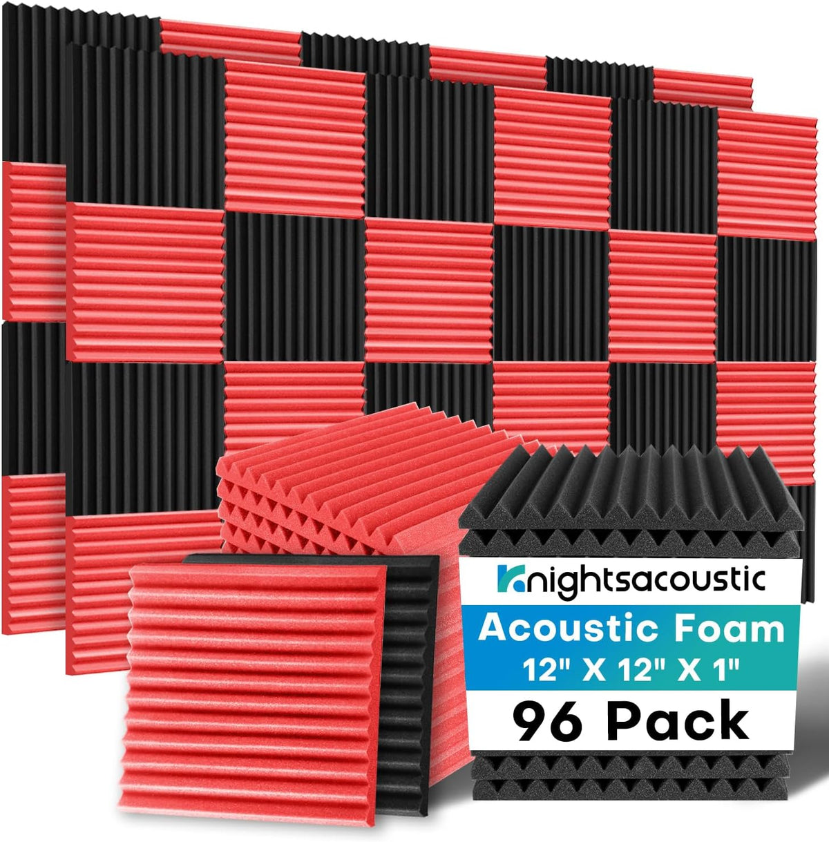 96 Pack Sound Proof Foam Panels