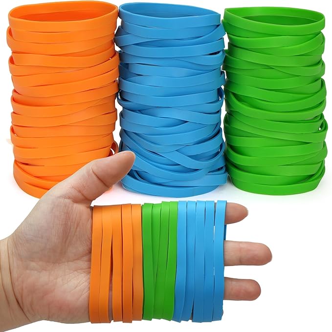 LotFancy Rubber Bands, Size 64, 0.5 lb Approx 130 Pcs Thick Heavy Duty Colored by LotFancy