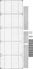 Amazon Basics 5-Shelf Adjustable, Storage Shelving Unit, Steel Organizer Wire - Image 9