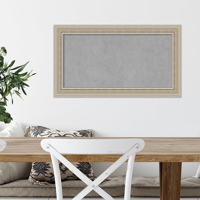Amanti Art Silver Framed Magnetic Board 16x28 Small Vision Board - Image 5