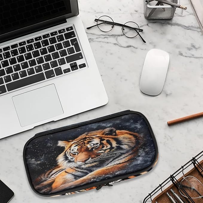 Pardick Pencil Case，3D Tiger Big Capacity Pencil Pouch Coin Pouch Stationery - Image 9