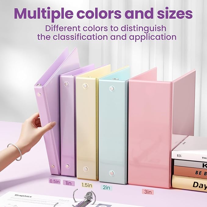 SUNEE 3 Ring Binder 3 Inch 1 Pack - Image 5