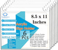 PecMuikee Acrylic Sign Holder 8.5x11 Horizontal, Wall Mount Acrylic Sign Holder by PecMuikee