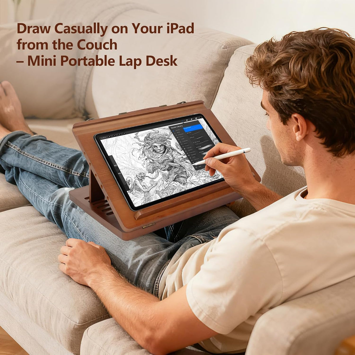 CEIJE Lightweight Drawing Easel for Artists – Portable Lap Drawing Stand for ...