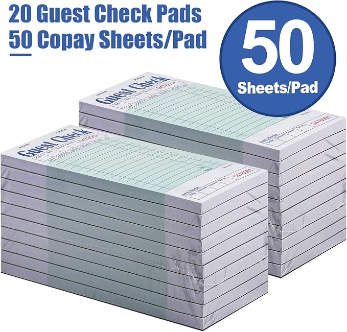 Batrical Guest Checks Server Note Pads 1000 Sheets Waitress Notepad - Image 3