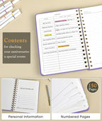 Lined Spiral Journal Notebook, A5 Hardcover Spiral Journals - Image 2
