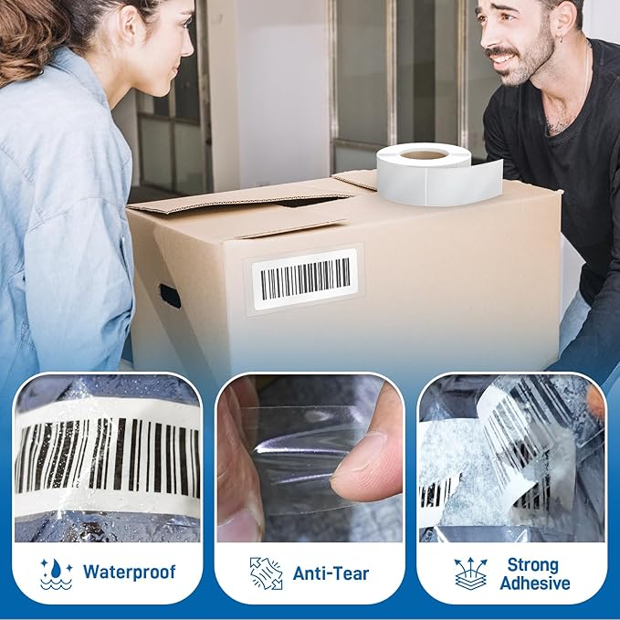 500 Pcs 3.2"x1.2" Thicken Clear Label Protectors - Image 3