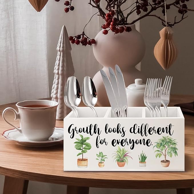 URLLUAE Growth Looks Different for Everyone Mental Health Growth Mindset Wooden - Image 4