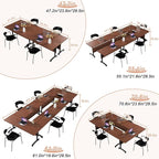 Conference Table Flip Top Mobile Conference Room Tables, Folding Conference - Image 2