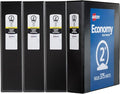 Avery Economy View 3 Ring Binders, 4 Black Binders by Avery