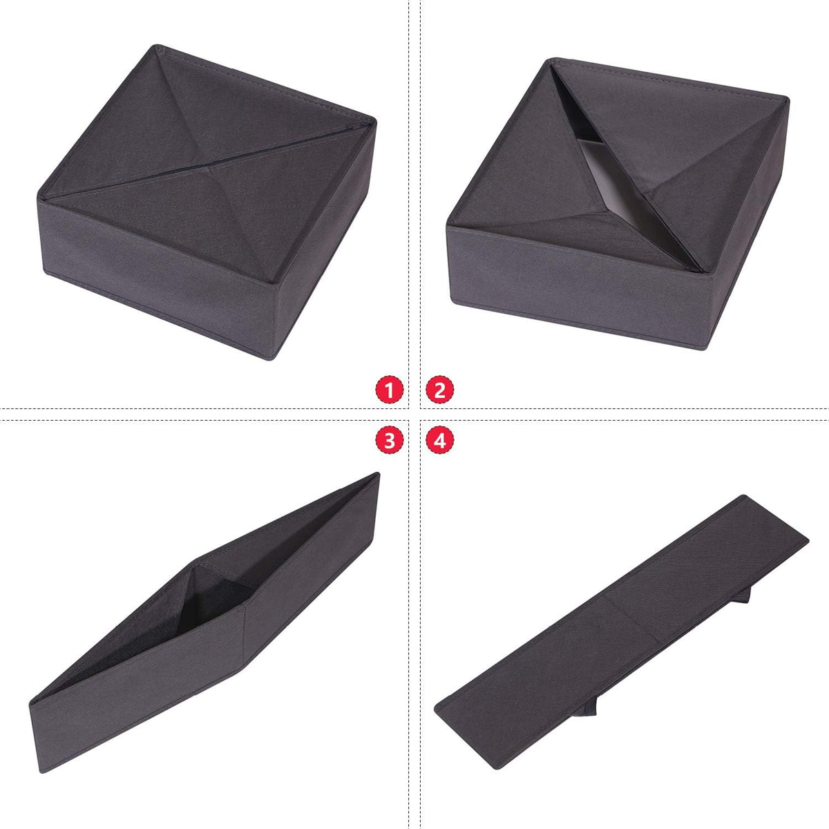 DIOMMELL 9 Pack Foldable Cloth Storage Box Closet Dresser Drawer Organizer Fa...