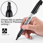 WOSWEL Dry Erase Markers Bulk, 144 Pack Black Chisel Tip Whiteboard Markers - Image 2