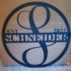 Personalized Metal Name Signs, Split Letter Monogram Wall Decor, Custom Last - Image 5