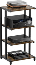 Ardier 4-Tier Wooden Media Stand, AV Media Stand Corner Shelf by Ardier